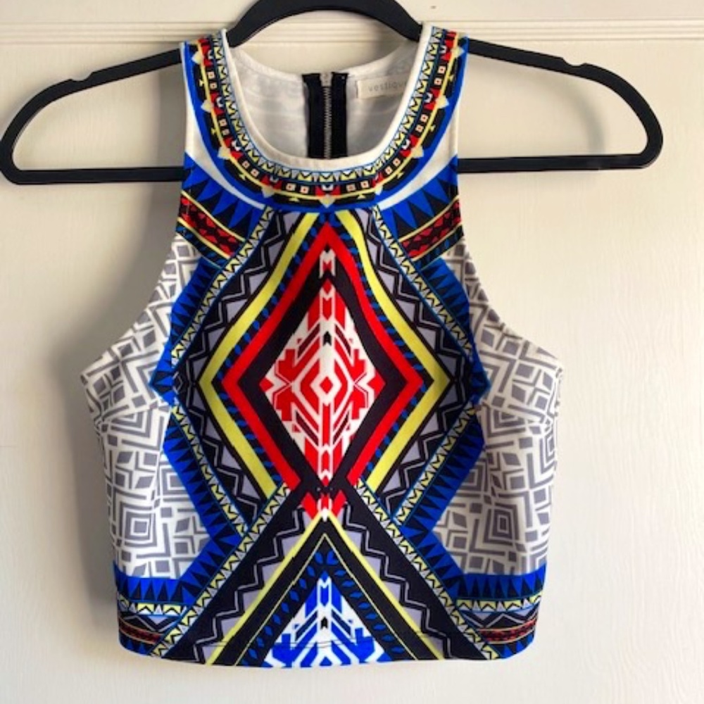 Vestique Geometric Crop Top - S/XS